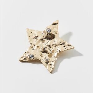 NWT Urban Outfitters Gold Star Glittering Sparkly Brooch